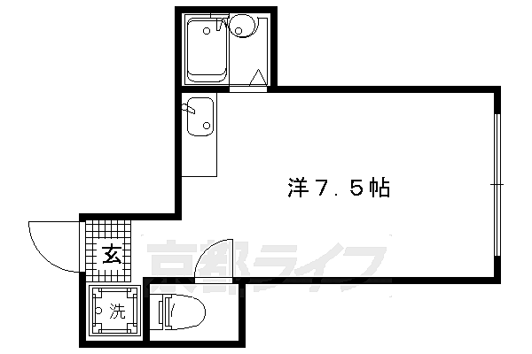 メゾンワイズ 402｜京都府京都市上京区西町(賃貸マンション1R・4階・17.00㎡)の写真 その2