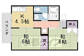 サンサウスヒル竹田 208 ｜ 京都府京都市西京区大枝沓掛町（賃貸アパート2DK・2階・38.88㎡） その2