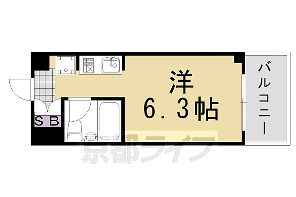 ウエストアベニュー 102｜京都府京都市西京区大枝沓掛町(賃貸マンション1K・1階・17.45㎡)の写真 その2