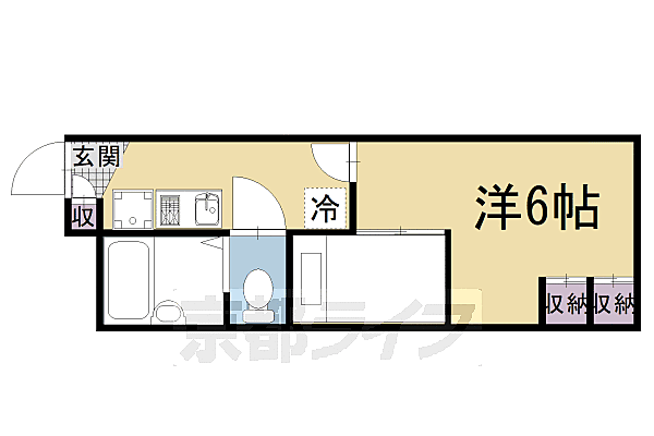 レオパレスのぞみ 204｜京都府京都市中京区西ノ京内畑町(賃貸アパート1K・2階・20.28㎡)の写真 その2