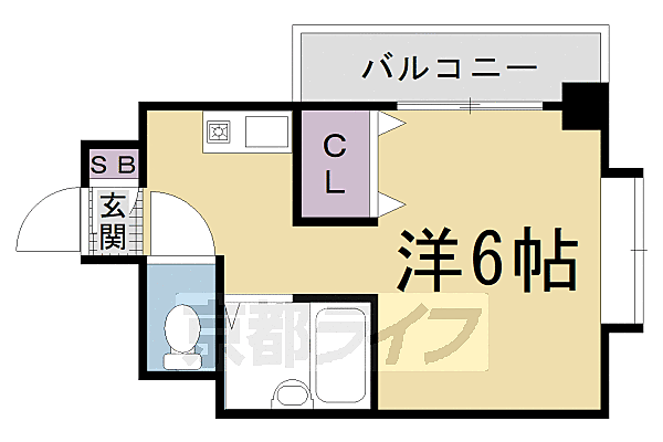 エスペランストリイ 310｜京都府京都市右京区西京極南大入町(賃貸マンション1K・3階・21.62㎡)の写真 その2