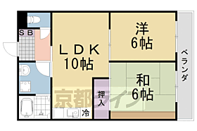 ドムール桂 401 ｜ 京都府京都市西京区下津林南大般若町（賃貸マンション2LDK・4階・40.50㎡） その2