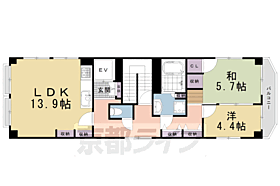 京都府京都市東山区泉涌寺雀ケ森町（賃貸マンション2LDK・4階・60.00㎡） その2