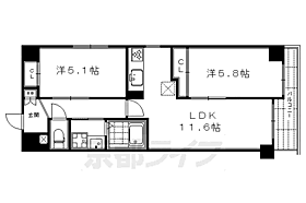 京都府京都市中京区藤本町（賃貸マンション2LDK・3階・52.93㎡） その2