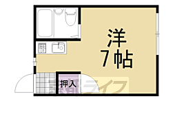 ハイツジュン 2階1Kの間取り