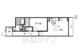 JR東海道・山陽本線 京都駅 徒歩10分の賃貸アパート 1階1LDKの間取り