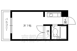 ラウンドテーブル 2階1Kの間取り