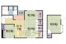おかのべ荘 1階4DKの間取り