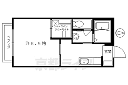 JR東海道・山陽本線 西大路駅 徒歩10分の賃貸アパート 2階1Kの間取り