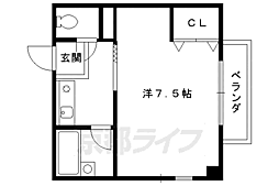 京阪本線 七条駅 徒歩4分の賃貸マンション 4階1Kの間取り