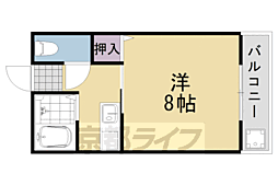 桂東ビル 3階1Kの間取り