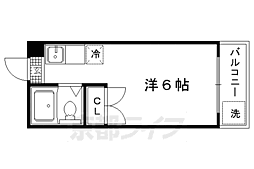 シャトー・フロントナック 1階1Kの間取り