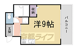 カーサセブン 7階ワンルームの間取り