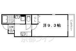 JR山陰本線 丹波口駅 徒歩11分の賃貸マンション 3階1Kの間取り