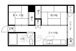 正倉ハイツ 2DKの間取図画像