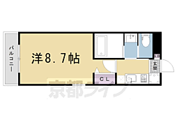 ＳＩＬＫ　ＨＯＵＳＥとなみ　3号館 403 4階1Kの間取り