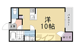 レオパレス罧原 ワンルームの間取図画像
