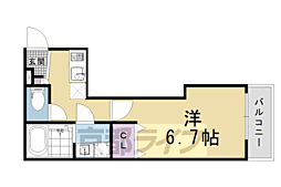 近鉄京都線 十条駅 徒歩3分の賃貸アパート 3階1Kの間取り