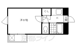 メゾンドール御前 1Kの間取図画像