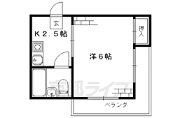 グリーンピア大枝 1Kの間取図画像