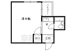 コーポ小林 1Kの間取図画像