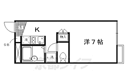 レオパレスグローバル1 1Kの間取図画像