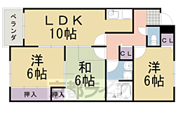 ローファスパート2 3LDKの間取図画像