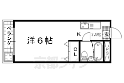グランドール宮川 1Kの間取図画像