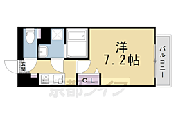 ウィル室町 1Kの間取図画像