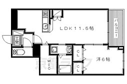 藤阪東レジデンス八弘 1LDKの間取図画像