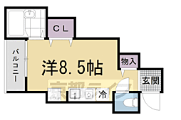 デパール石田 ワンルームの間取図画像