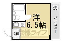 ヴィラサンモリッツ ワンルームの間取図画像