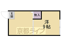 細野荘 ワンルームの間取図画像