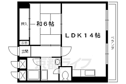 ロイヤルコーポ 1LDKの間取図画像