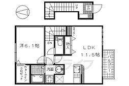イグレック藤の森 1LDKの間取図画像