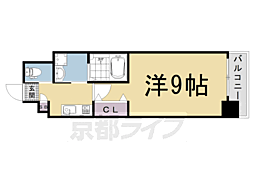 グランレブリー太秦天神川 1Kの間取図画像