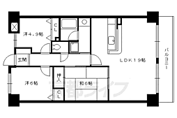ライオンズマンション桃山南口 3LDKの間取図画像