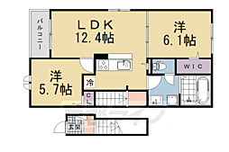 メゾン ブリアン 2LDKの間取図画像