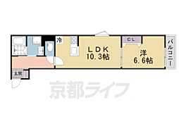 EIJU牧野駅前A 1LDKの間取図画像
