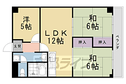 パルテ西京極 3LDKの間取図画像