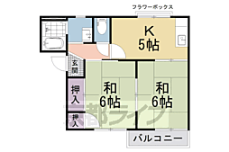 カーサカタタ 2DKの間取図画像