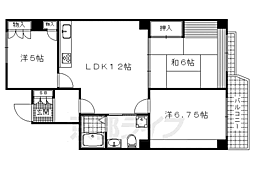 京都グランドハイツ 3LDKの間取図画像