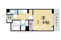 彩 KyotoNishijin 1Kの間取図画像