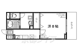 ロゼ・クリスタ2 1Kの間取図画像