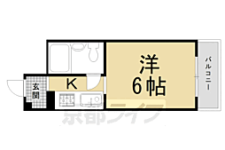 松本マンション 1Kの間取図画像