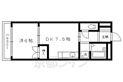 ハイムノーブル 1DKの間取図画像