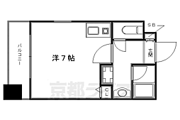 プロスペクト下鴨 ワンルームの間取図画像