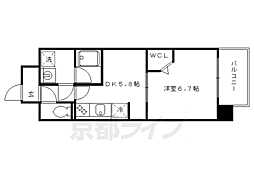 カンナビーノ 1DKの間取図画像