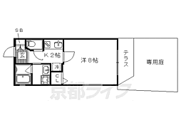 ベラジオ京都鞍馬口 1Kの間取図画像