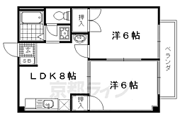 ハイムエトワール 2DKの間取図画像